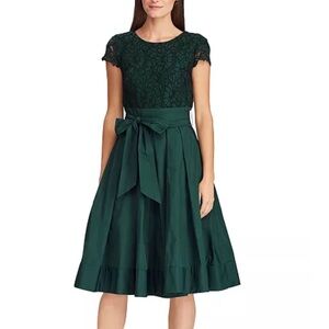 Ralph Lauren Dark Green Lace Midi Dress